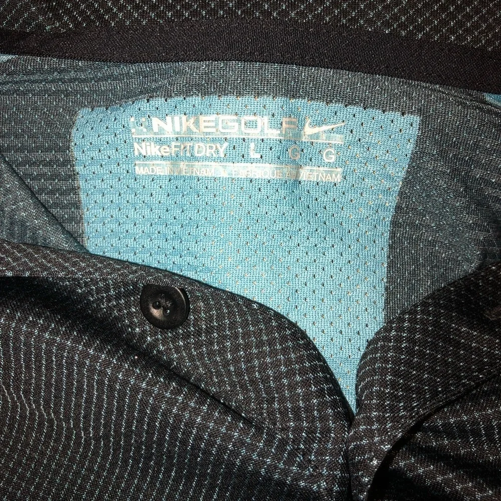 MEN Nike golf blue /black polo shirt large